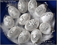 egg art - Bogusława Justyna Goleń - ażurowa bombka