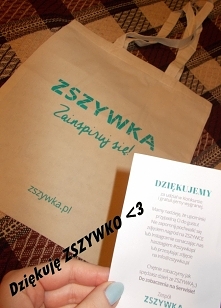 Dziękuję za torbę i liścik Zszywko!