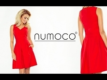 Piękna czerwona sukienka z kieszonkami - wygodna i elegancka - numoco