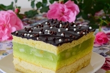 Ciasto jabłkowo serowe z polewą czekoladową