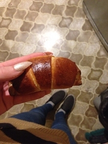 Rogaliki z bananami i czekoladą