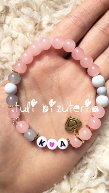 Bransoletka z imieniem lub inicjałem, datą urodzenia lub dowolnym napisem :) By Tuli Bizuteria