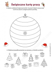 Świąteczne karty pracy