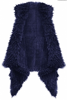 Najmodniejsza Kamizelka Damska Futrzana Dwustronna Asymetryczna Bezrękawnik Must Have Hit Jesień Zima #K001 Promocja w Sklepie FASHIONAVENUE.PL