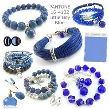 biżuteria pantone little boy blue- bransoletki niebieskie, bransoletki kobalt, bransoletki chaber, bransoletki kamienie
