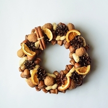 Wianek z pomarańczami i cynamonem, zielonamieta. dawanda.com