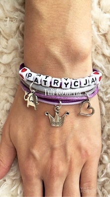 Bransoletka z imieniem, inicjałem, datą urodzenia lub innym napisem ❤️ by Tuli Bizuteria❤️❤️