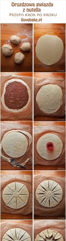 Drożdżowa gwiazda z nutellą...