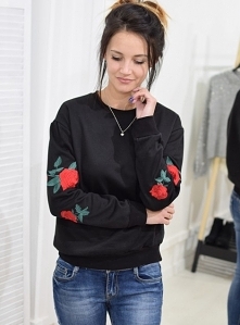 Bluza RICAMO haft czarna.