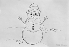 jak narysować bałwanka