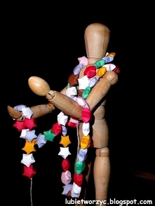 Łańcuch z mini gwiazdek origami - instrukcja