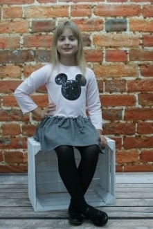 Sukienka Myszka zmieniające cekiny dostępna MiniModo.pl