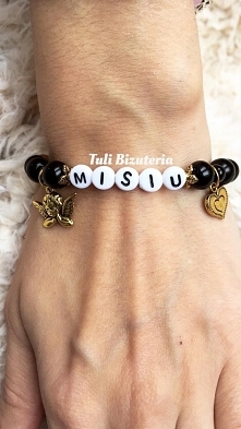 Bransoletka, brelok z imieniem, datą urodzenia, inicjałami lub innym dowolnym napisem ❤️ by Tuli Bizuteria❤️❤️❤️