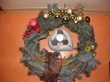 mój stroik świąteczny na cmentarz