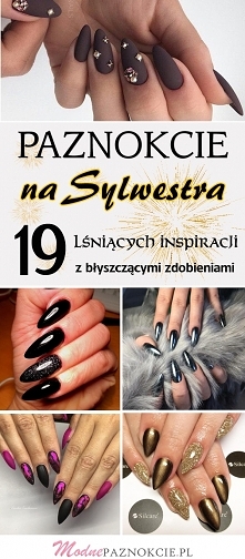 Paznokcie z błyszczącymi zdobieniami i brokatem – Idealne na Sylwestra!