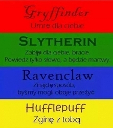 Świetnie ukazane natury domów w Hogwarcie ^.^