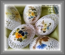 Pisanki ażurowe rzeżbione i...