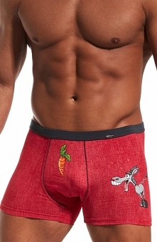 Cornette Donkey 010/45 bokserki Świetne bokserki męskie, wykonane z wzorzystej bawełny, z przodu zabawny nadruk osiołka