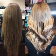 blond z Olaplex