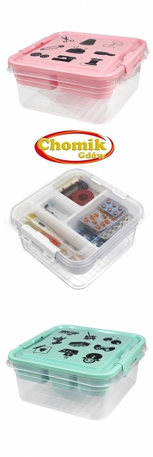 Praktyczne pojemniki na szpargały - 4 rodzaje dedykowanych pojemników z przekładkami - na lekarstwa, biżuterię, akcesoria do szycia i zabawki