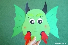 Papierowa opaska na głowę z motywem smokas (w wersji DIY) :)