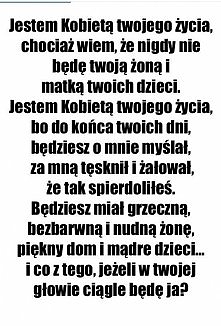 jestem kobietą twojego życi...