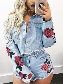 Fashion Raw Cut Embroidered...