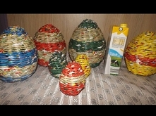 Jajko z wikliny papierowej - duże i małe