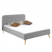 łóżko szare skandynawskie