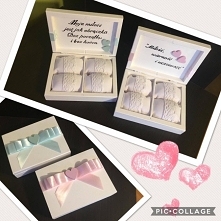 pudełko na obrączki
kolorysyka - pudrowy różowy, mięta