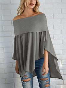 Irregular Off Shoulder Dip Hem Casual Blouse
Rozmiar: S, M, L, XL
Kolor: gray, black, khaki