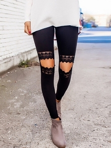 Lace Cut Out Splicing Leggings
Rozmiar: S, M, L, XL
Kolor: black