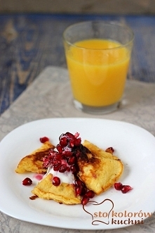 omlet pomarańczowy z granatem