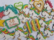 Pierniczki do mojego bukietu na 18-ste urodziny.