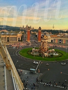 plaza España Barcelona w popoludniowym wydaniu:)
