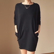 Sukienka dresowa Oversize Czarna