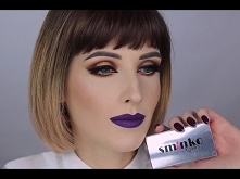 *Ciepłe brązowe smokey eyes i fioletowe usta* Zoeva Caramel Melange, Cocoa Blend, Inglot, Sminko.pl