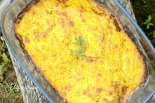 Schab zapiekany w sosie serowym z curry