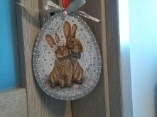 plaska pisanka z zajaczkami