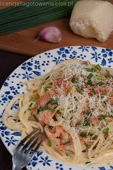 carbonara łososiowa