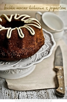 Babka(mocno)kakaowa z jogurtem

Smaczna babka mocno mocno kakaowa! Nie wychodzi za ciężka, ale nie jest też bardzo puszysta....tak po środku, co mi jak najbardziej odpowiada:) D...