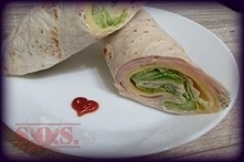 Wrapy z tortilli z szynką i serem - sprytny zamiennik kanapek;)