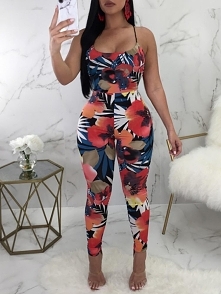 Floral Print Backless Lace-Up Petite Jumpsuit
Rozmiar: S, M, L, XL
Kolor: Multicolor
