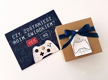 Puzzle dla świadka z pytaniem "Czy zostaniesz moim świadkiem?"