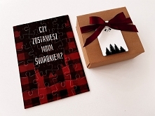 Puzzle dla świadka z pytaniem "Czy zostaniesz moim świadkiem?"