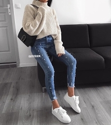 Jeansy z perełkami – styliz...