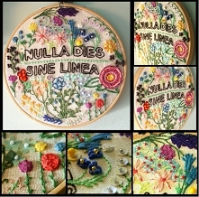 kwietna łąka - haft