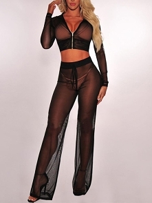 See Through Mesh Zipper Hooded Pants Set
Rozmiar: S, M, L, XL, 2XL, 3XL
Kolor: black