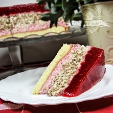 Składniki :
3 jajka
60 g cukru
90 g mąki
1 łyżeczka mąki ziemniaczanej
1/4 łyżeczki proszku do pieczenia
400 g malin (świeżych lub mrożonych)
1 torebka galaretki malinowej
2 łyż...