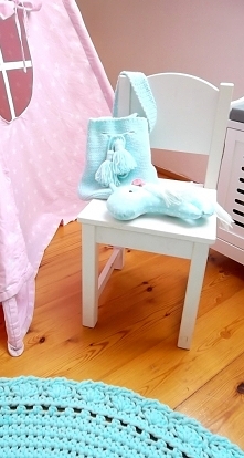 Torebka, jednorożec i dywanik wykonane przez MaRu